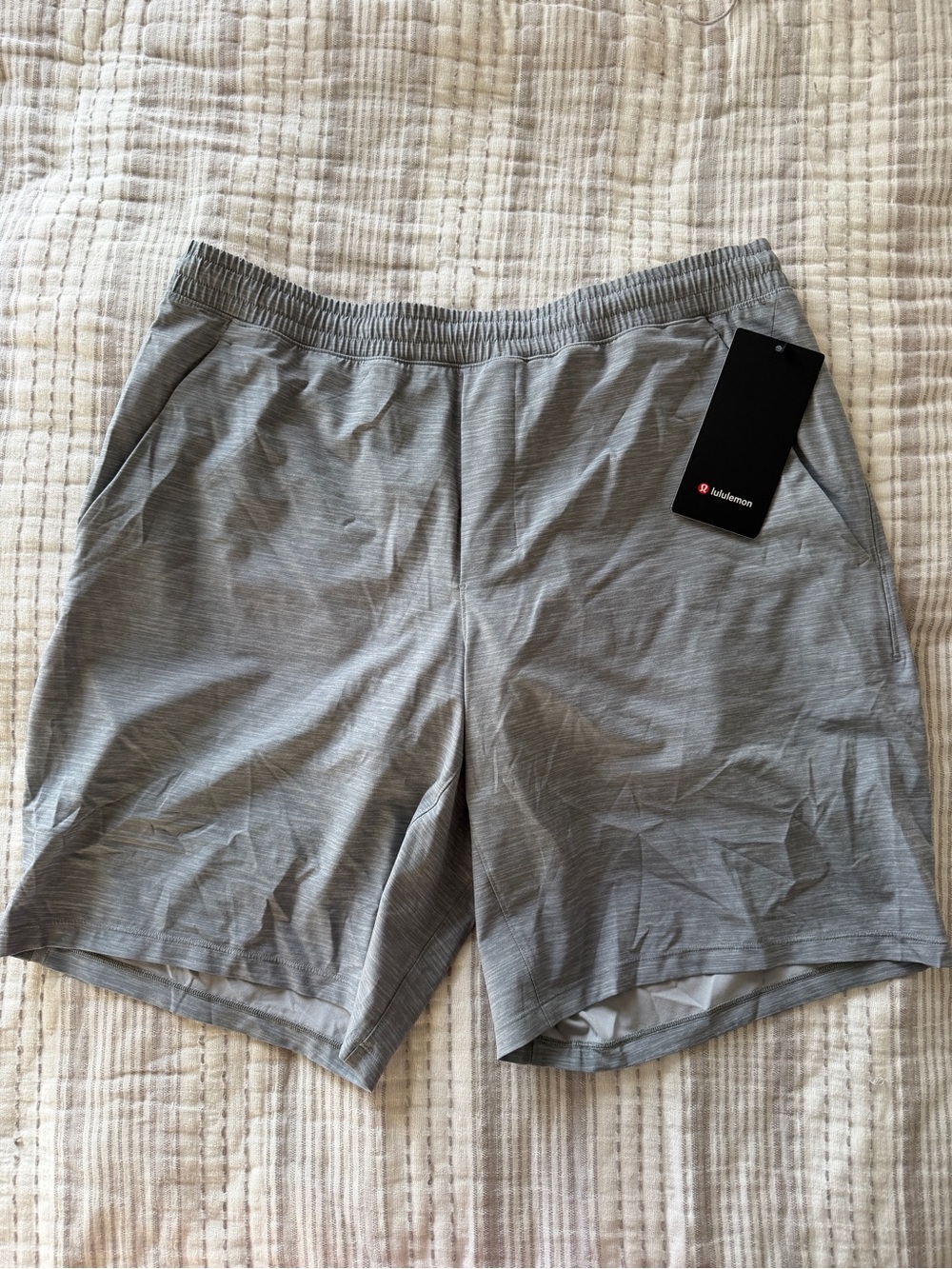 lululemon athletica Men's Light Gray Athletic Shorts